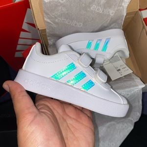 Adidas VL Court 2.0 “White Clear” 5k Toddler